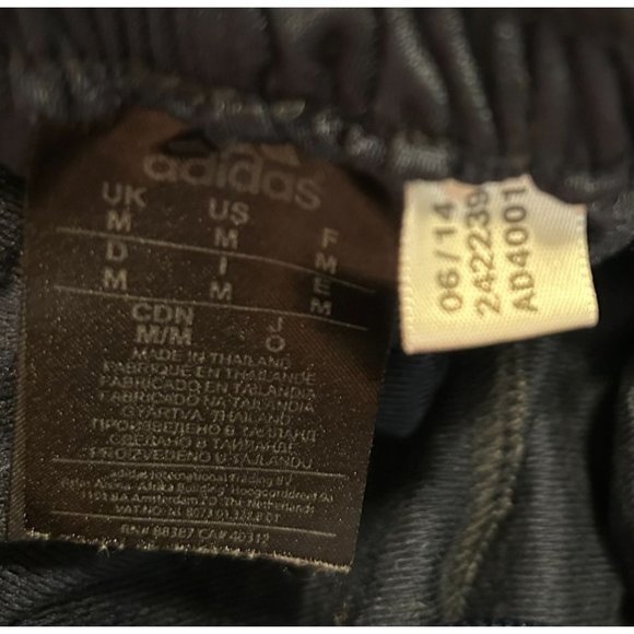 Adidas Track Pants Mens size Medium Navy Blue with 3 stripes - Picture 2 of 5